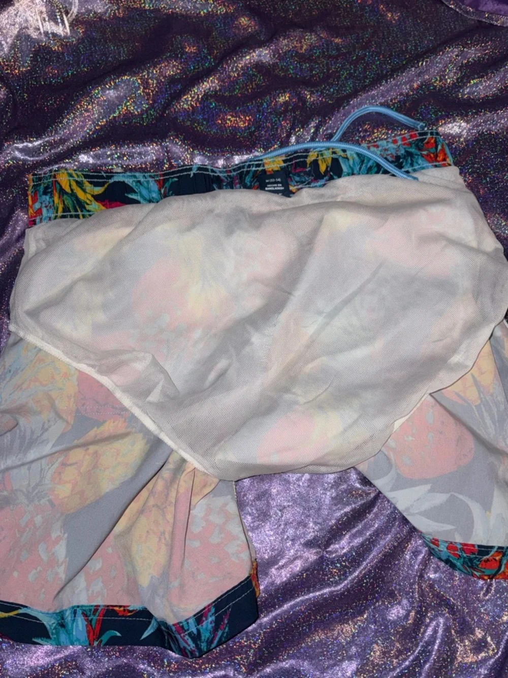Mens Colorful Pineapple Swim Trunks